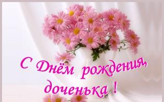 Дочке поздравления с Днём рождения